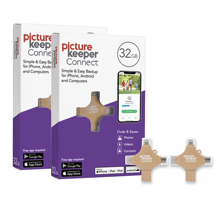 Picture Keeper Connect 4-in-1 32GB 2-Pack - Gold