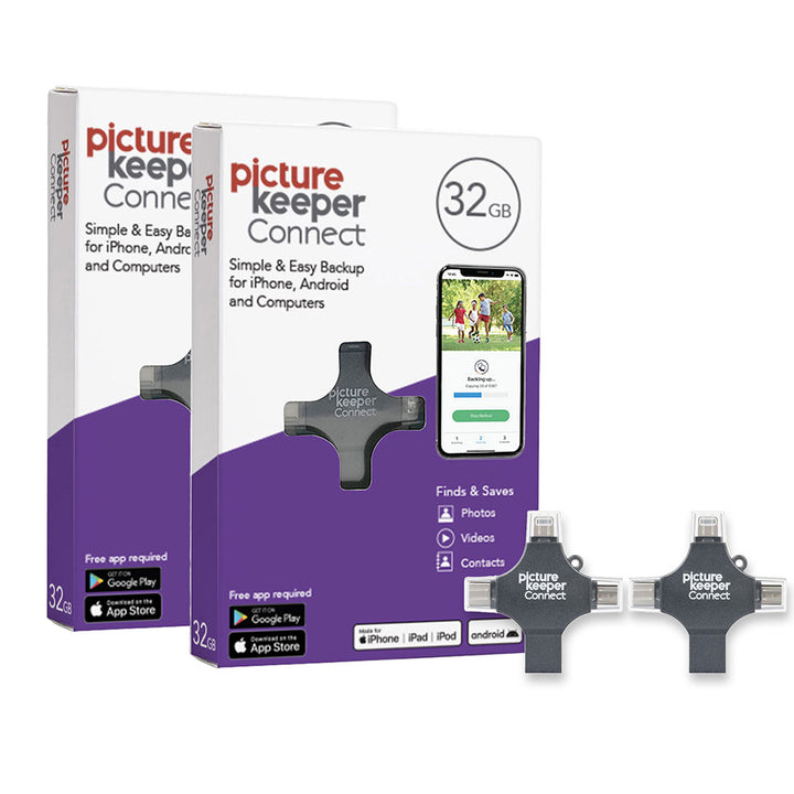 Picture Keeper Connect 4-in-1 32GB 2-Pack - Gray