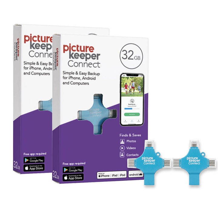 Picture Keeper Connect 4-in-1 32GB 2-Pack - Turquoise